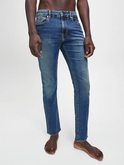 Calvin Klein Ruhák HU081966 | Calvin Klein Slim Férfi Farmernadrág Sötét Kék